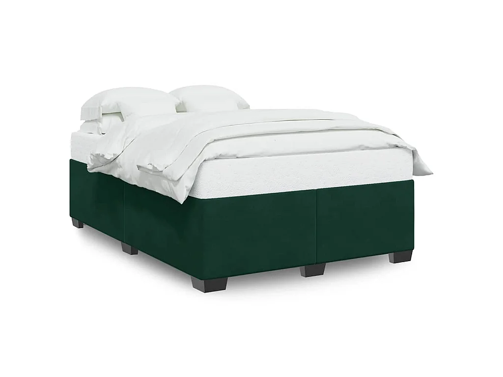 Giroletto senza Materasso Verde Scuro 140x200 cm in Velluto