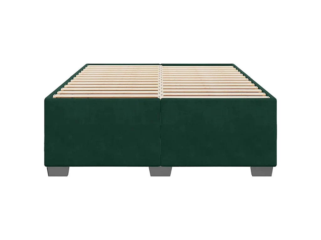 Giroletto senza Materasso Verde Scuro 140x200 cm in Velluto