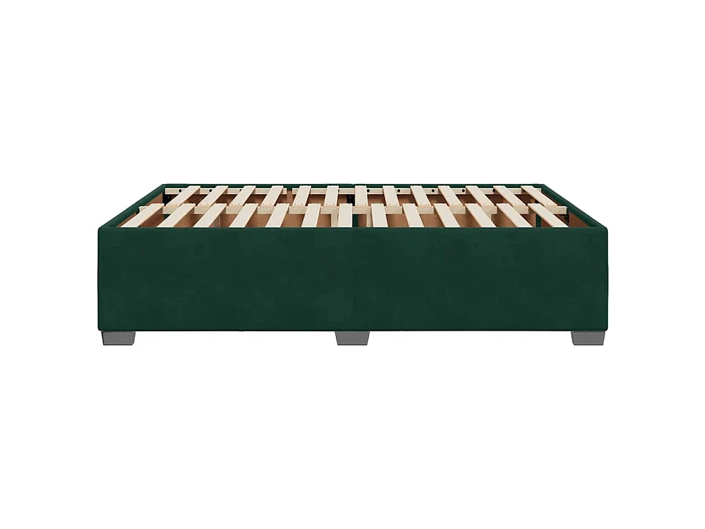 Giroletto senza Materasso Verde Scuro 140x200 cm in Velluto