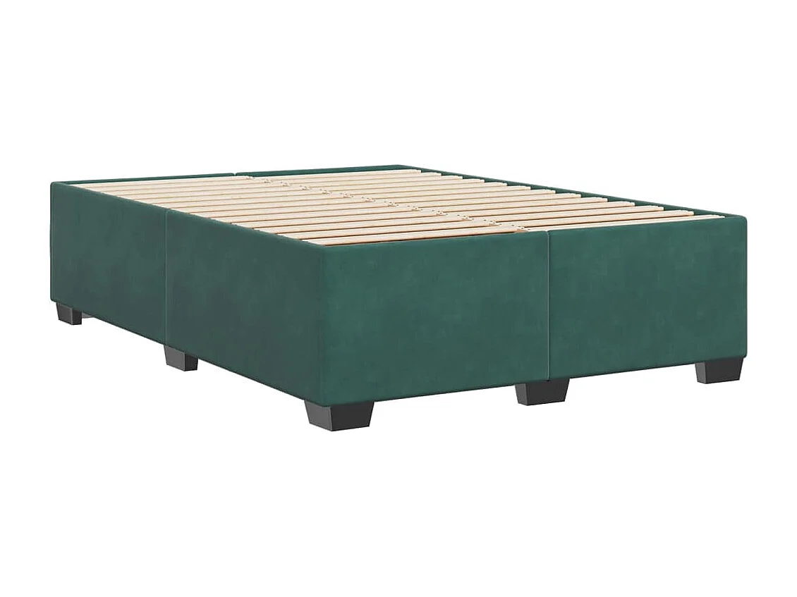 Giroletto senza Materasso Verde Scuro 140x200 cm in Velluto