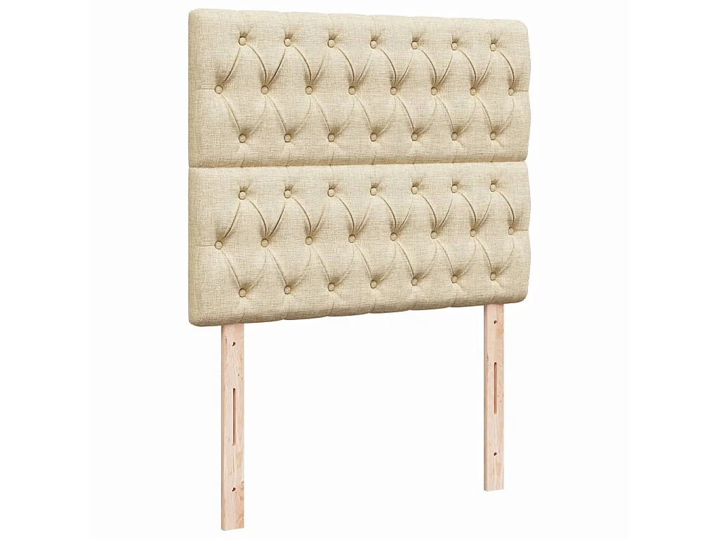 Boxspringbett mit Matratze Creme 120x200 cm Stoff