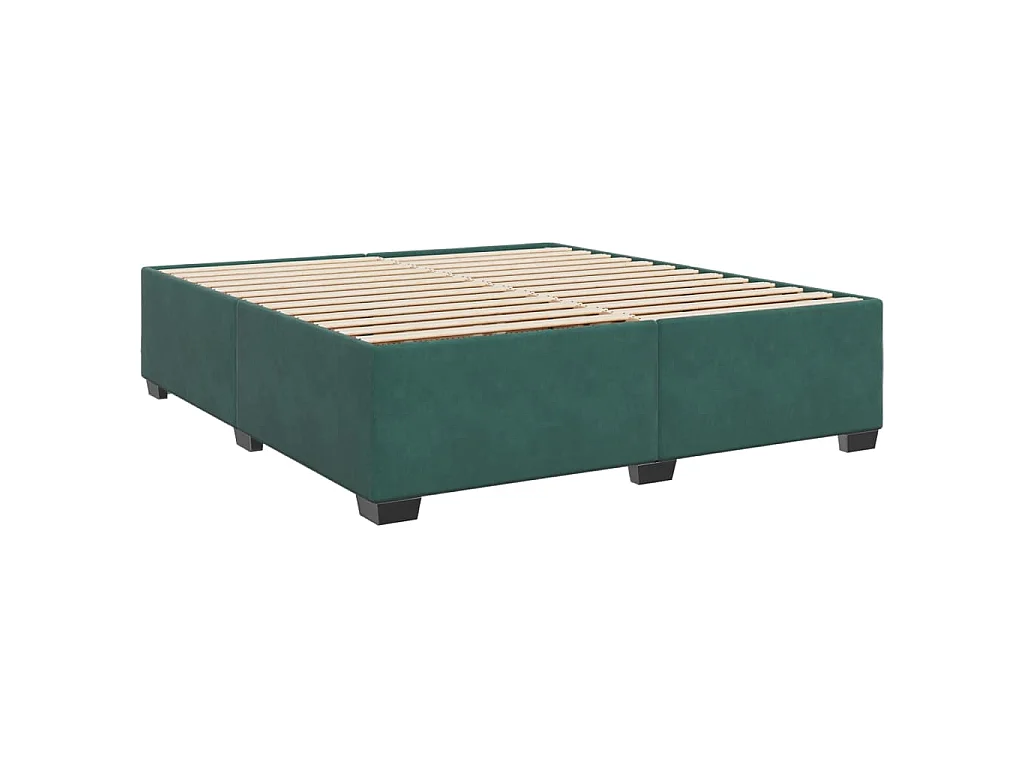 Boxspring met matras fluweel donkergroen 200x200 cm