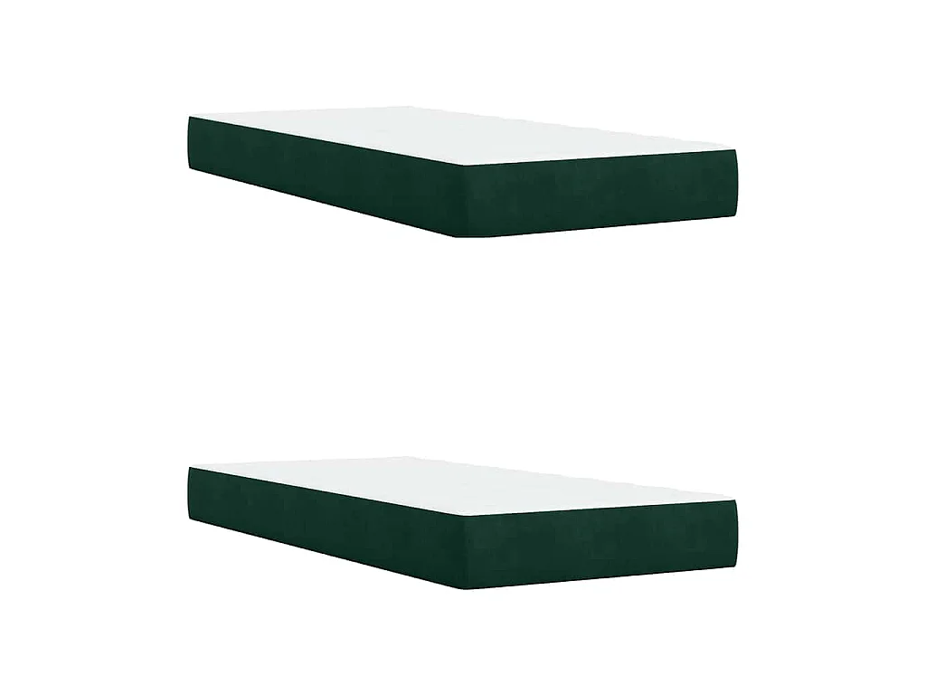 Boxspring met matras fluweel donkergroen 200x200 cm