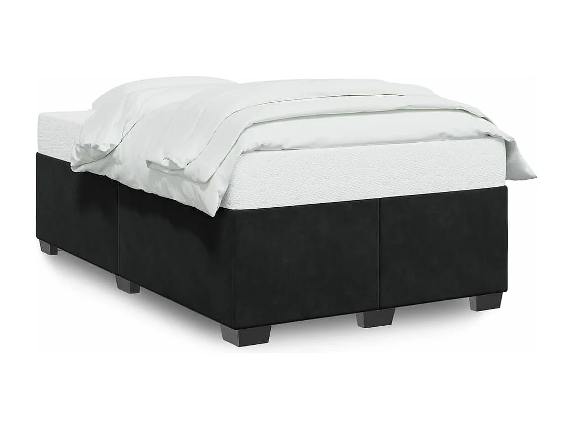 Cadre de lit sans matelas noir 120x200 cm velours