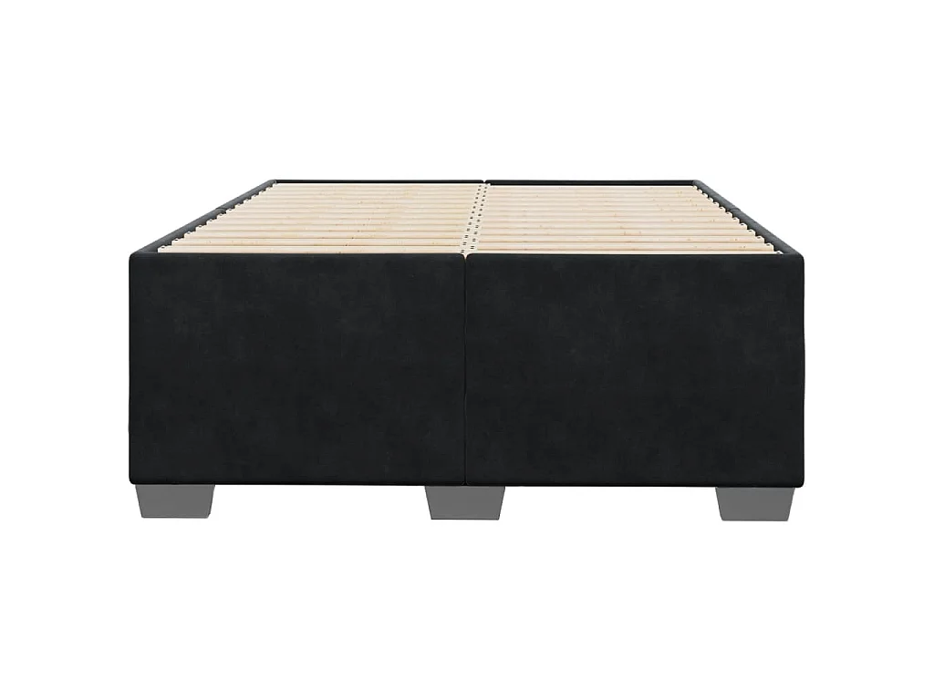 Giroletto senza Materasso Nero 120x200 cm Velluto