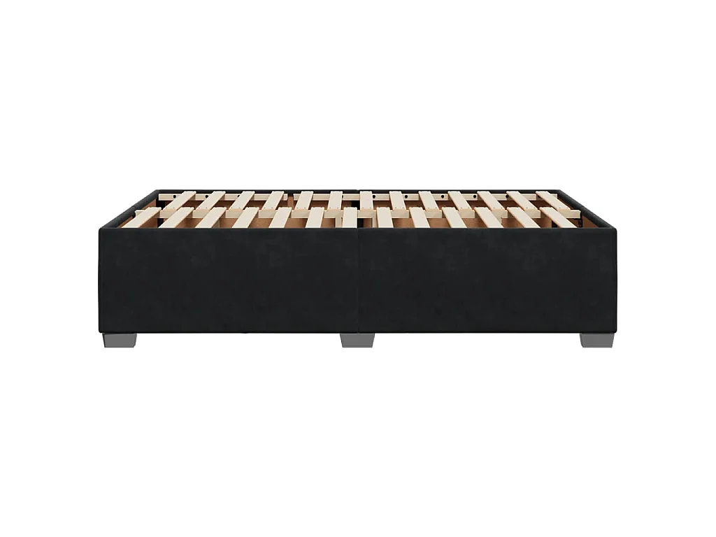 Giroletto senza Materasso Nero 120x200 cm Velluto
