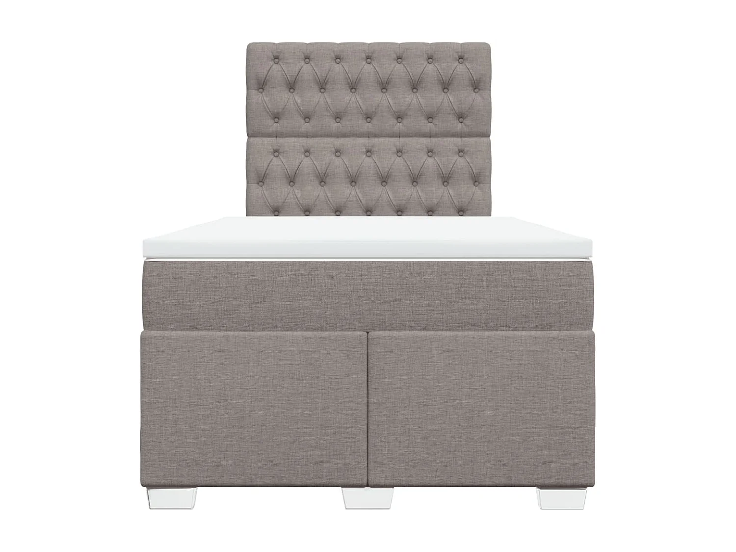 Sommier à lattes de lit avec matelas Taupe 120x200 cm Tissu
