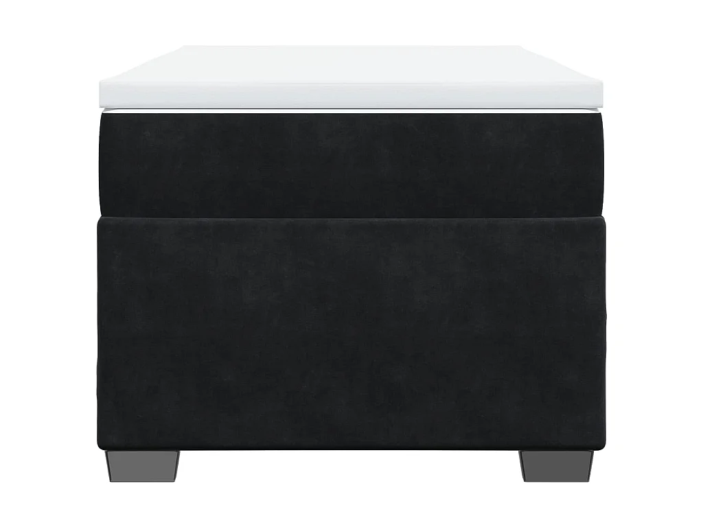 Boxspringbett mit Matratze Schwarz 90x200 cm Samt