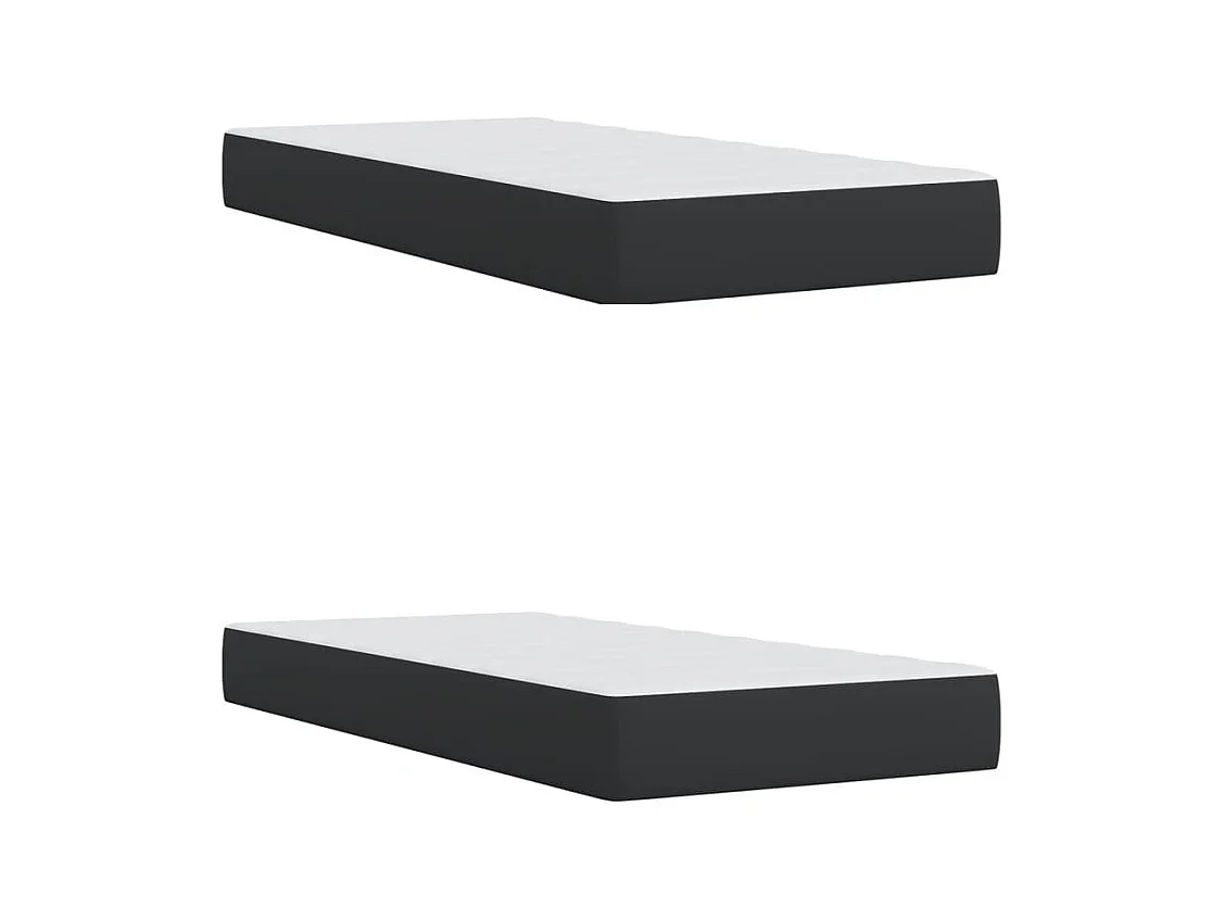 Boxspring met matras kunstleer zwart 200x200 cm