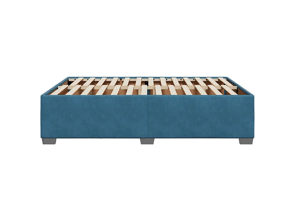 Bedframe fluweel blauw 140x190 cm