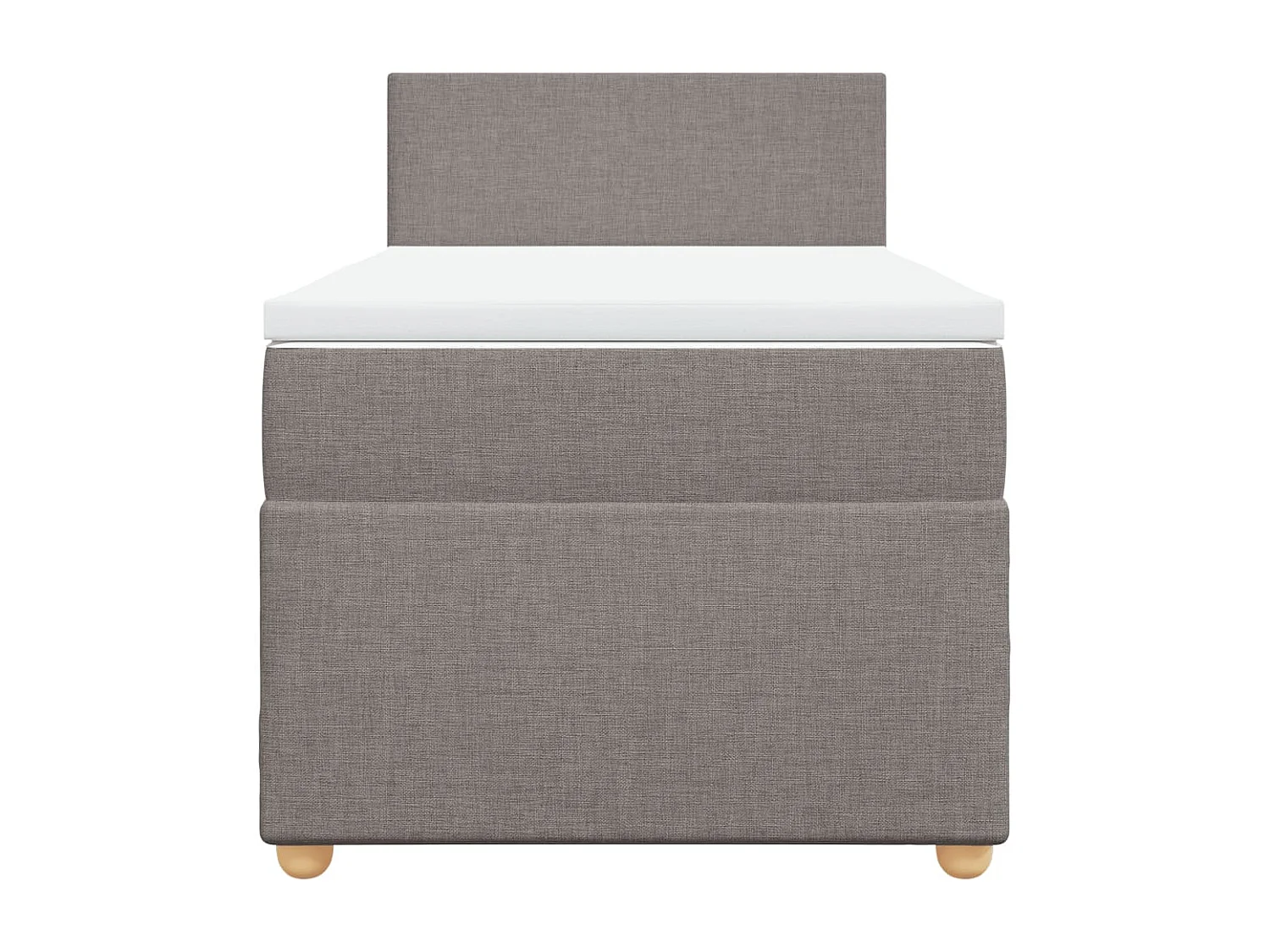 Boxspringbett mit Matratze Taupe 80x200 cm Stoff