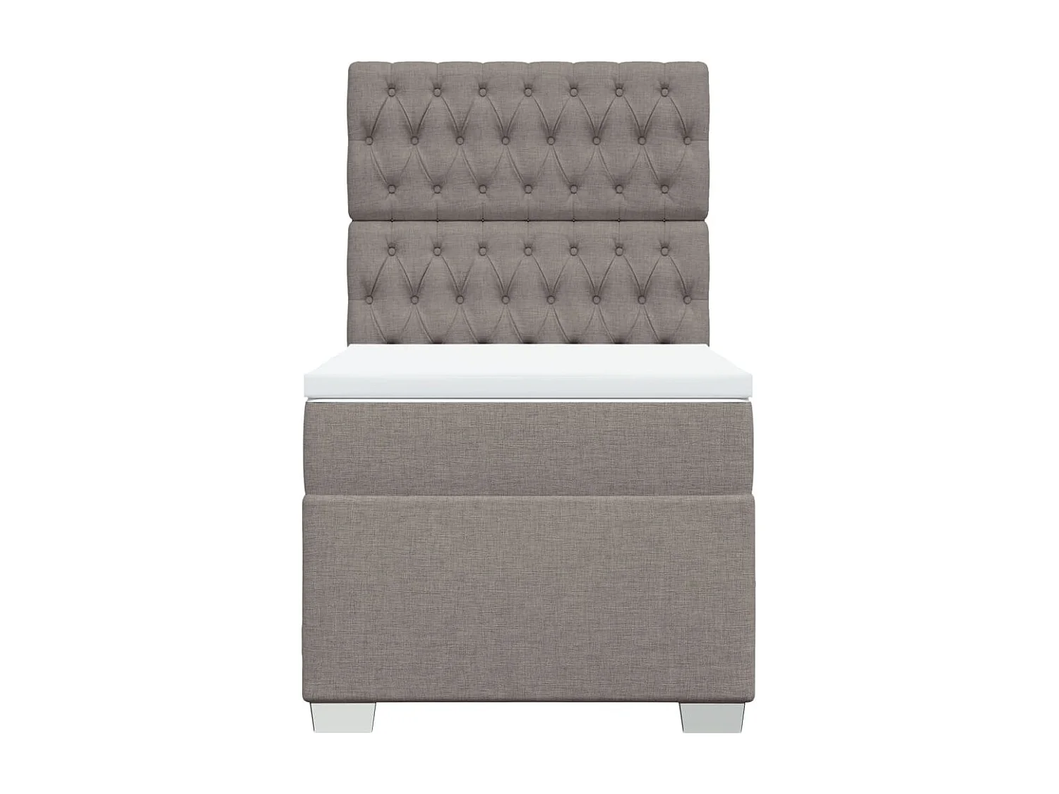 Sommier à lattes de lit avec matelas Taupe 90x190 cm Tissu