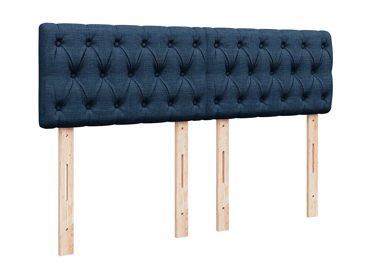 Giroletto a Molle con Materasso Blu 140x200 cm in Tessuto