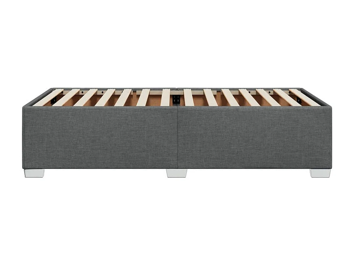 Cadre de lit sans matelas gris foncé 90x200 cm tissu