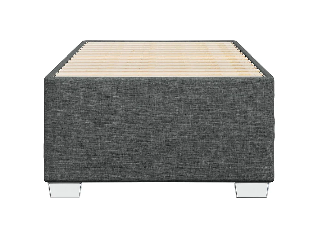 Bedframe zonder matras 90x200 cm stof donkergrijs