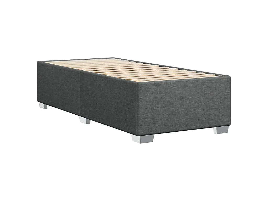 Bedframe zonder matras 90x200 cm stof donkergrijs