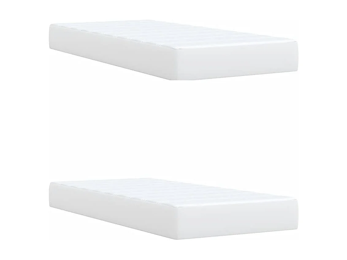 Giroletto a Molle con Materasso Bianco 200x200cm in Similpelle