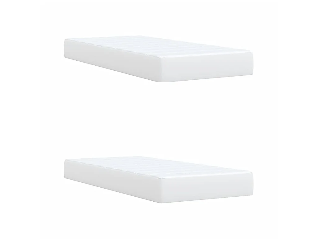 Boxspring met matras kunstleer wit 200x200 cm