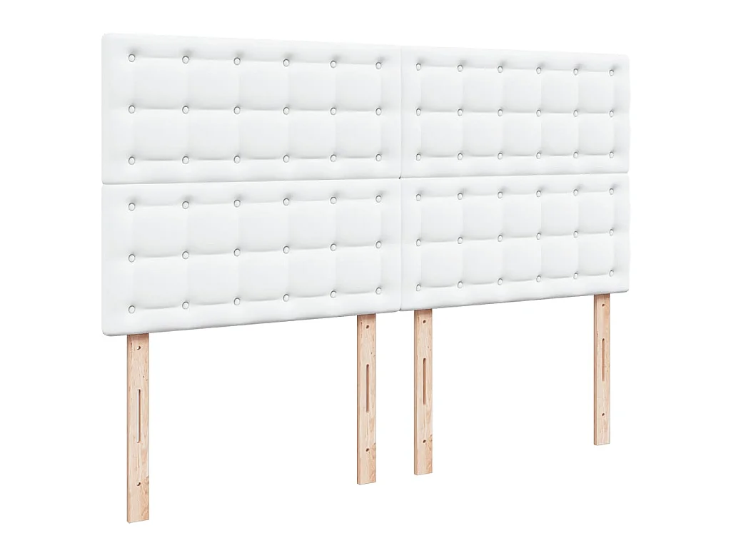 Boxspring met matras kunstleer wit 200x200 cm