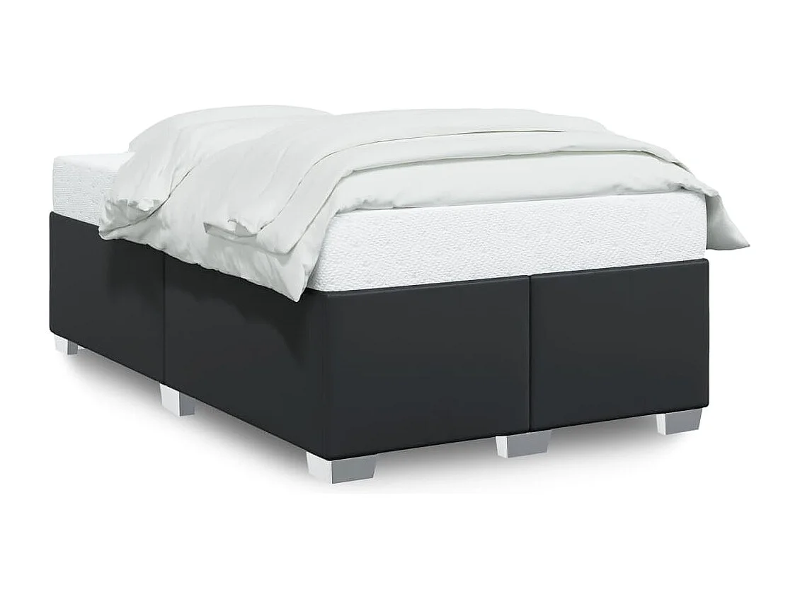 Bettgestell ohne Matratze Schwarz 120x190 cm Kunstleder