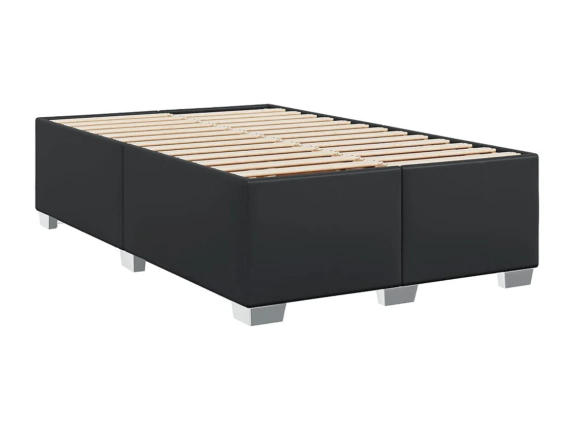 Bettgestell ohne Matratze Schwarz 120x190 cm Kunstleder