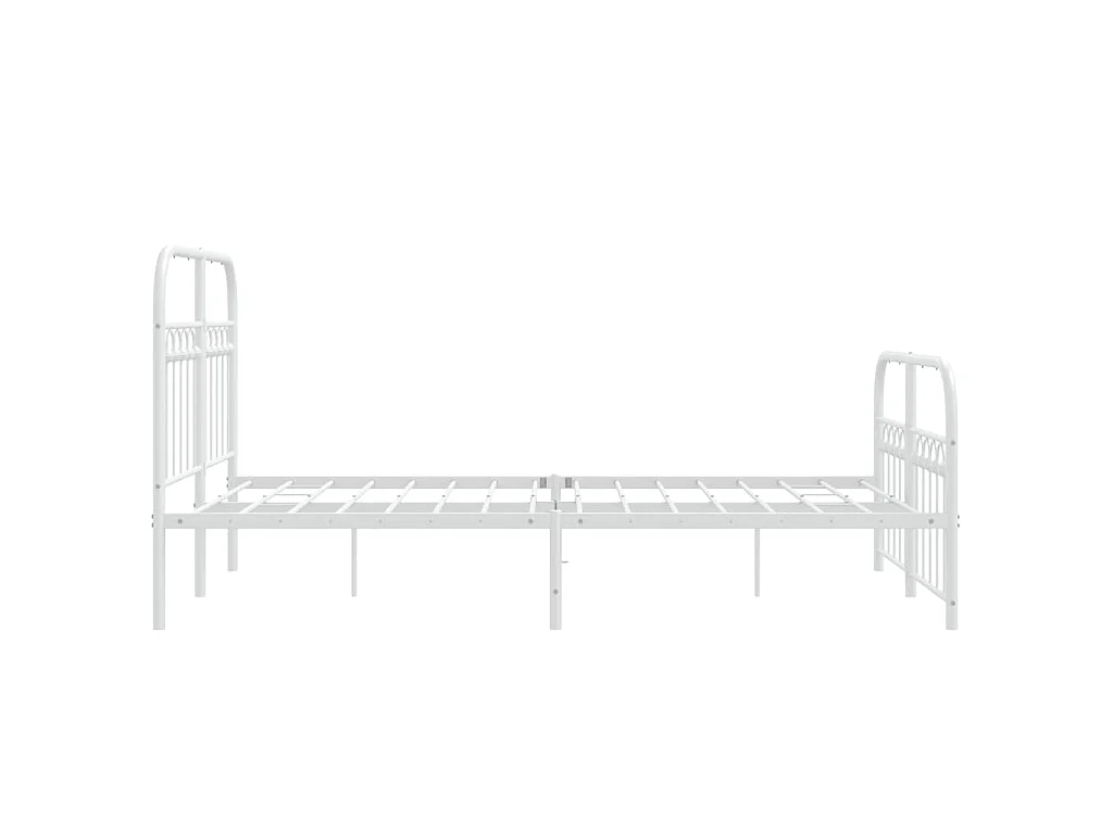 Estructura cama sin colchón con estribo metal blanco 120x190 cm