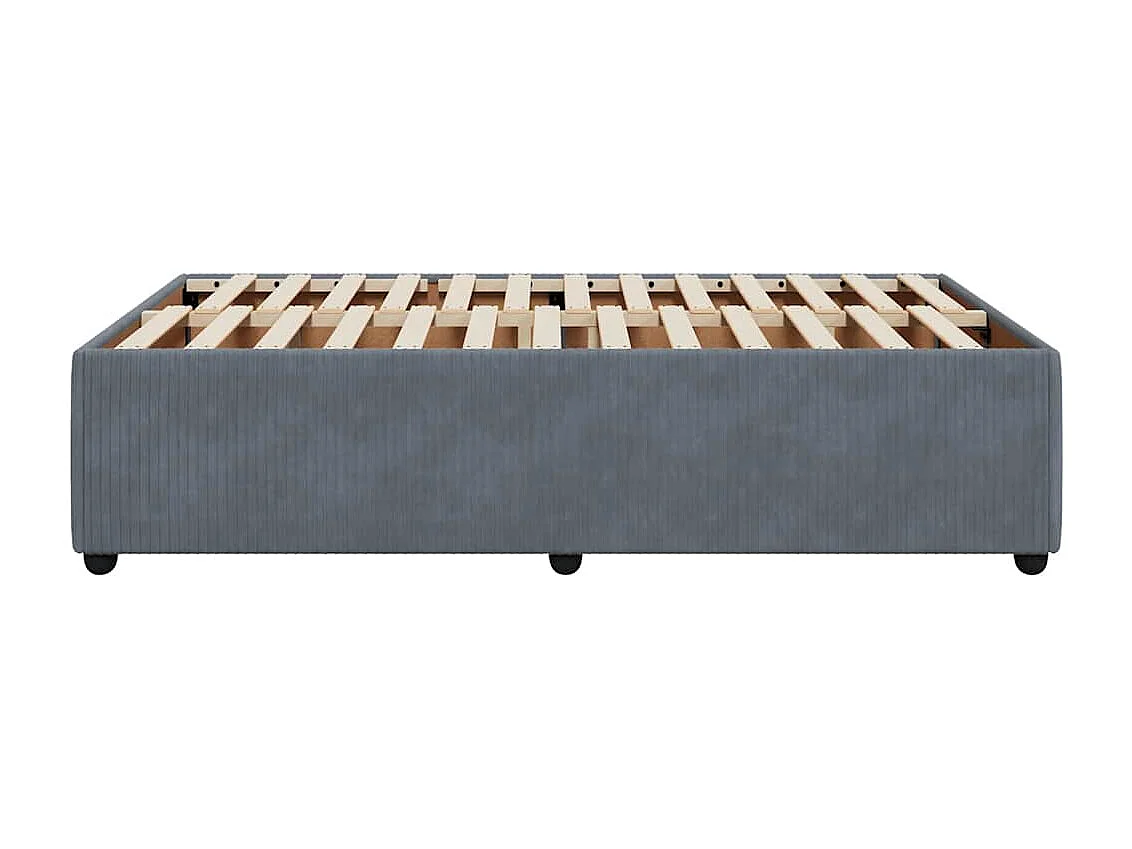 Estructura de cama sin colchón terciopelo gris oscuro 120x190cm