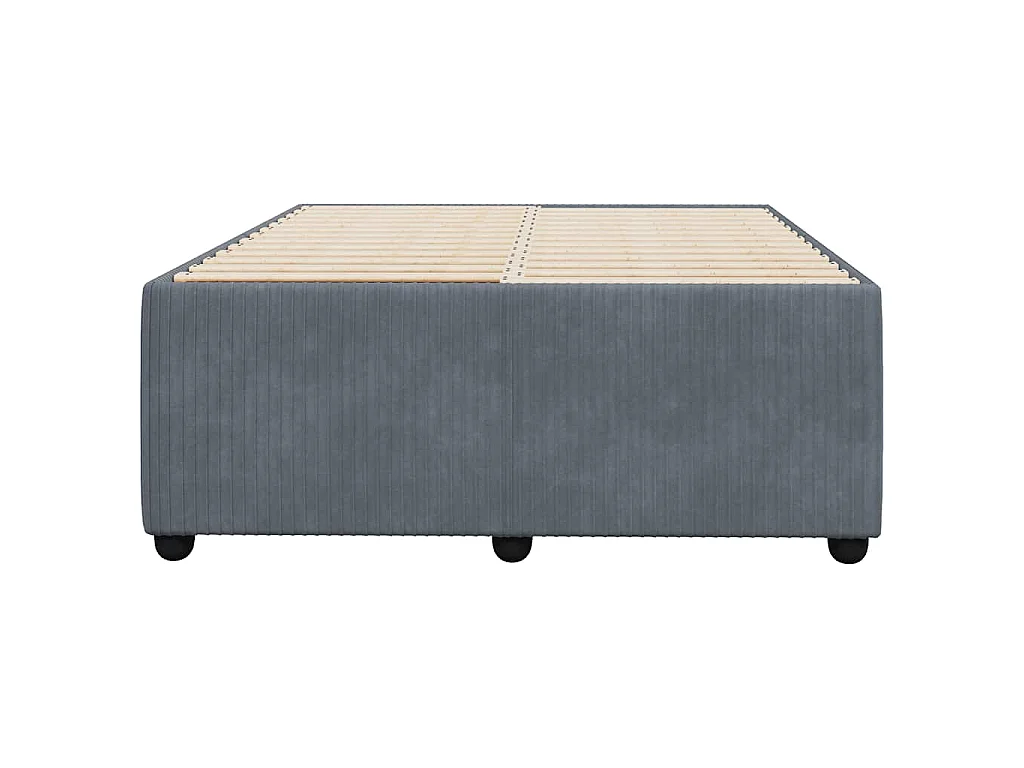Bedframe zonder matras 120x190 cm fluweel donkergrijs