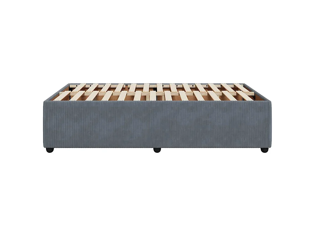 Bedframe zonder matras 120x190 cm fluweel donkergrijs