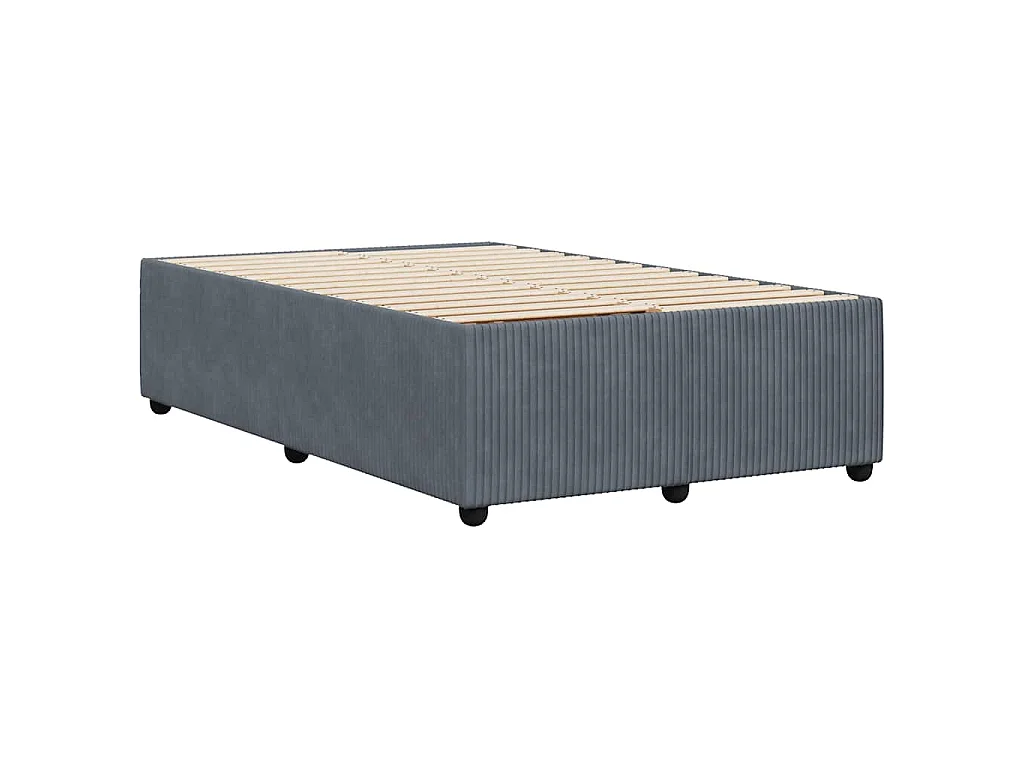 Bedframe zonder matras 120x190 cm fluweel donkergrijs