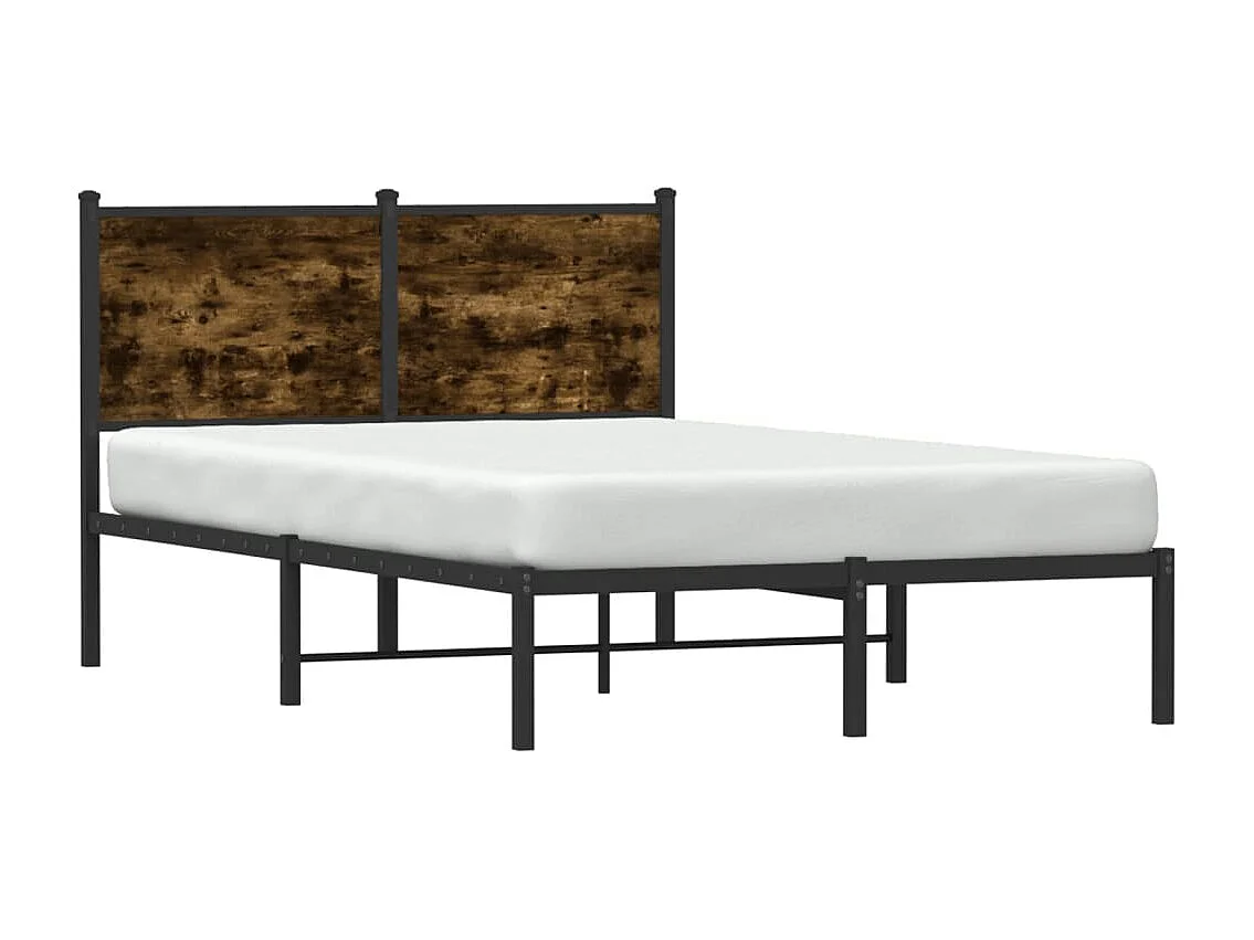 Bedframe zonder matras metaal gerookt eikenkleurig 120x190 cm