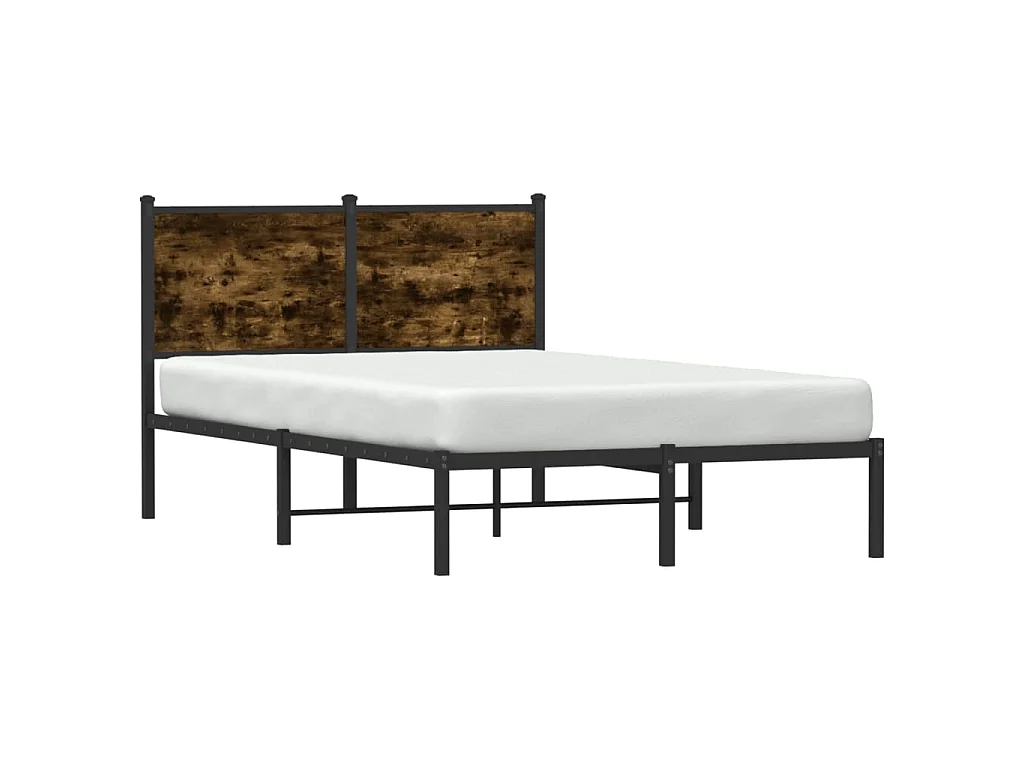 Giroletto senza Materasso in Metallo Rovere Fumo 120x190 cm