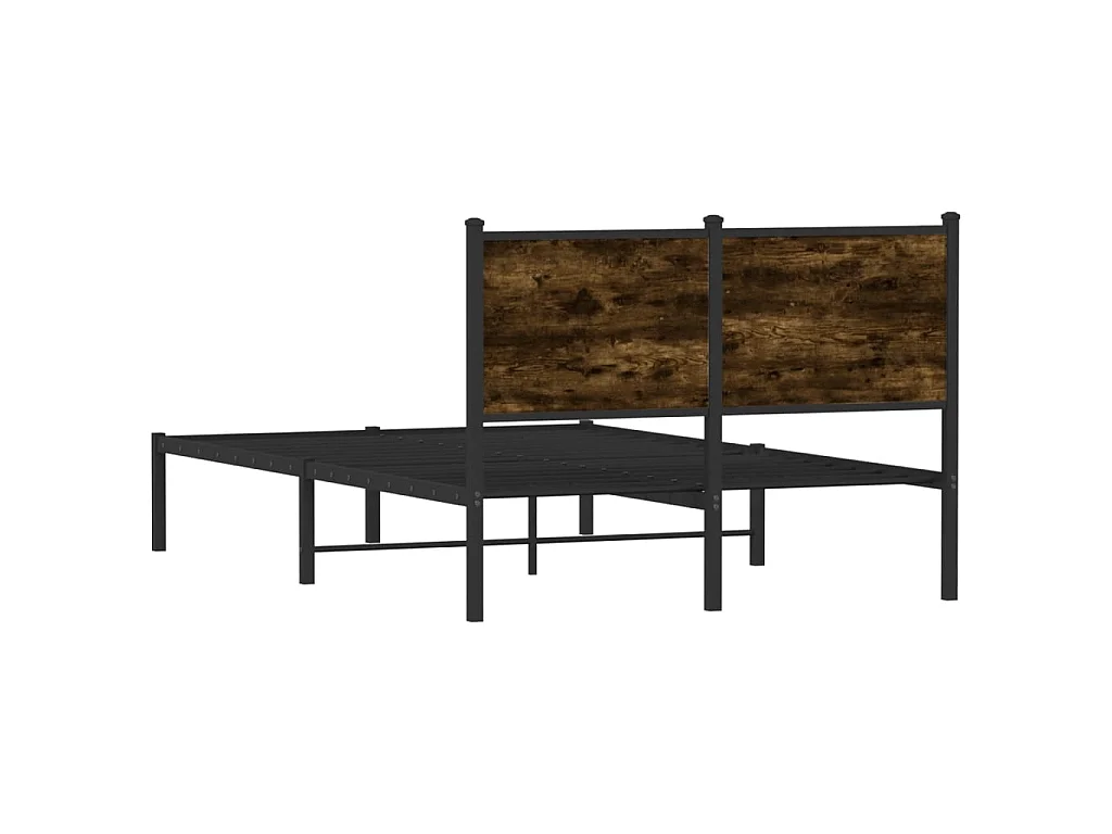 Giroletto senza Materasso in Metallo Rovere Fumo 120x190 cm