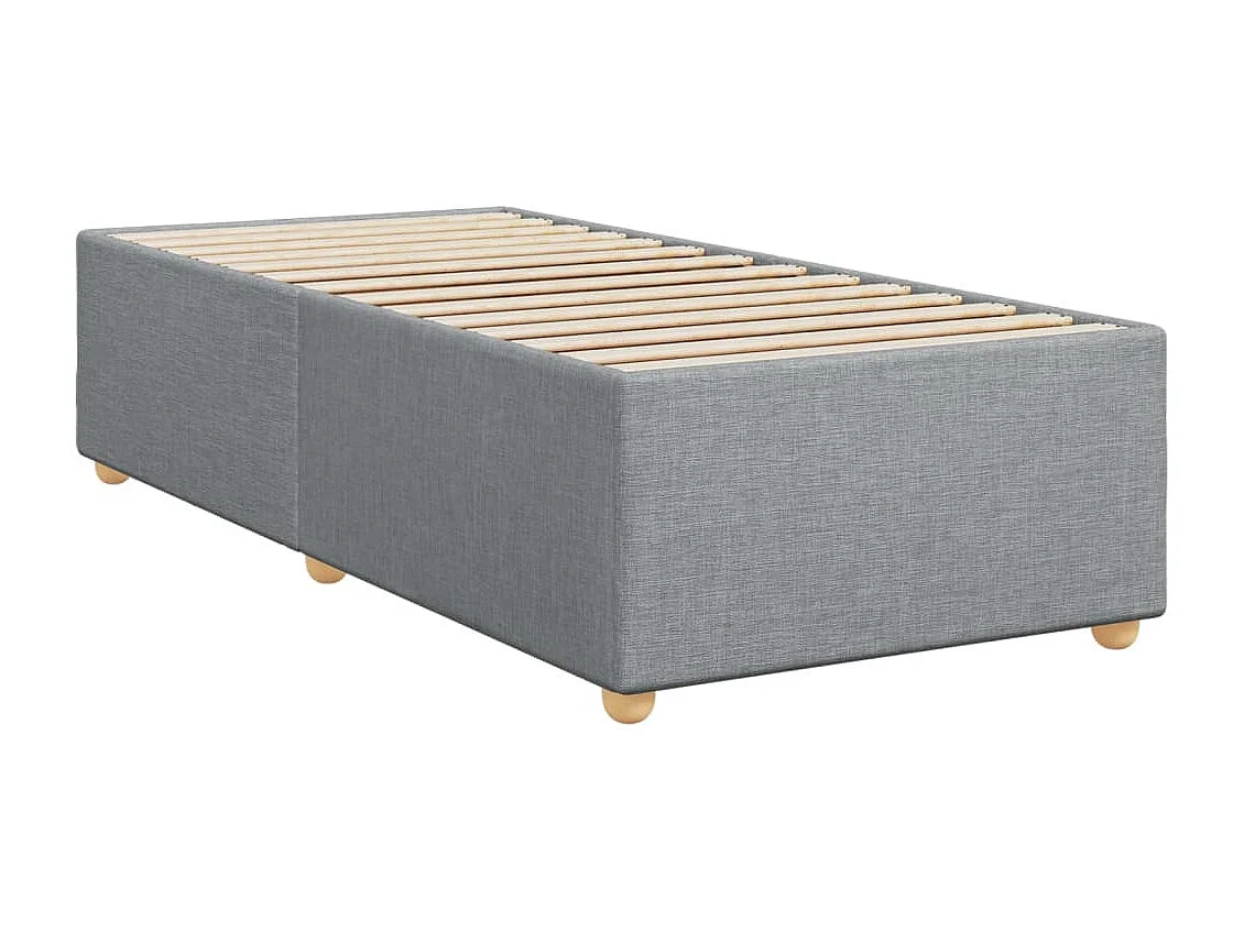 Cama com molas/colchão 90x190 cm tecido cinzento-claro