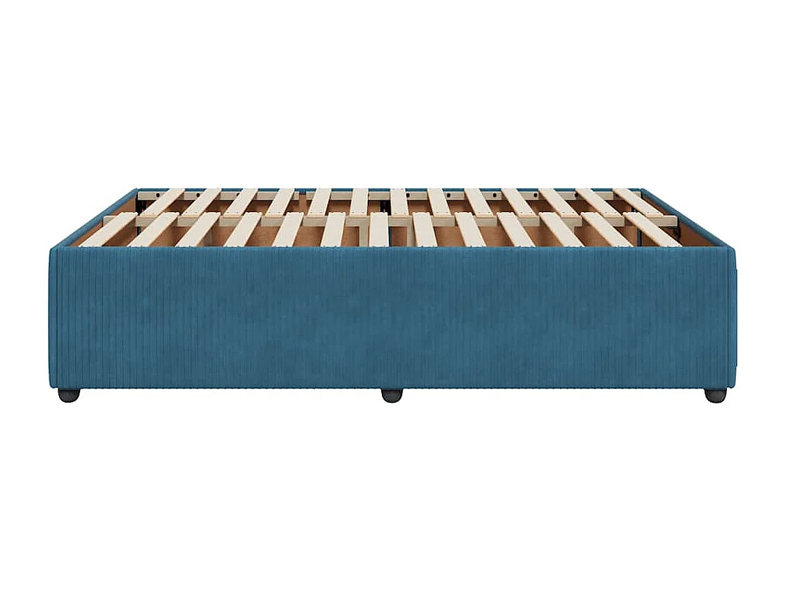 Bedframe fluweel blauw 140x190 cm
