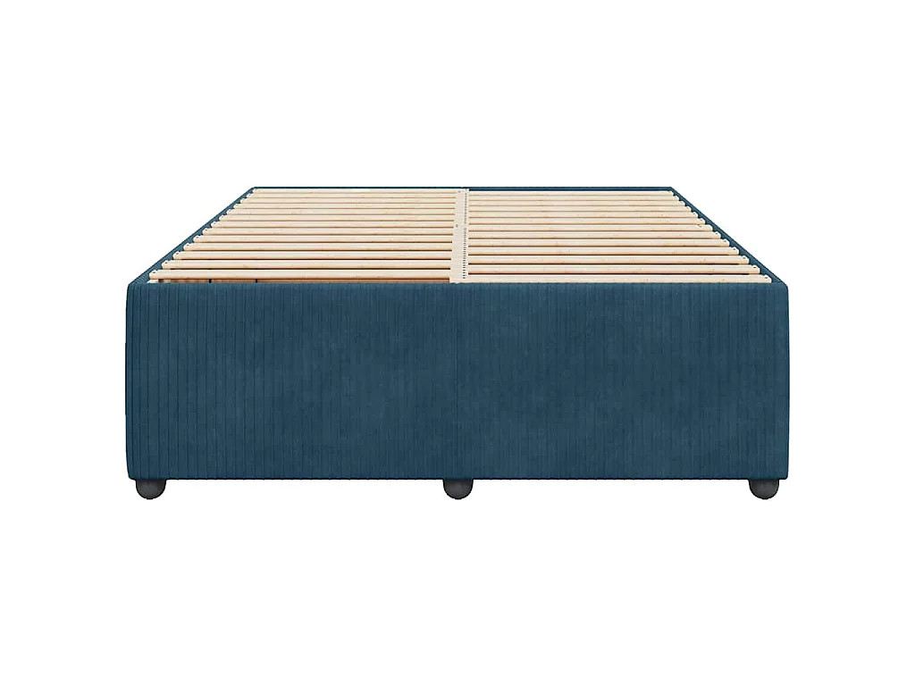 Bedframe fluweel blauw 140x190 cm