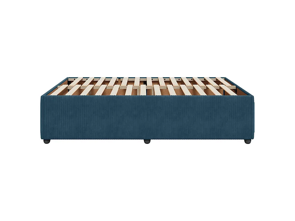 Bedframe fluweel blauw 140x190 cm