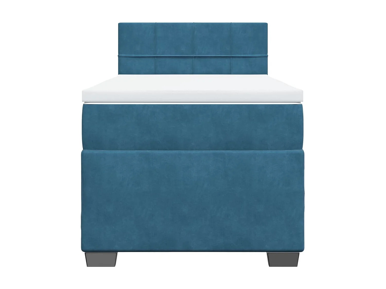 Sommier à lattes de lit avec matelas Bleu foncé 100x200 cm