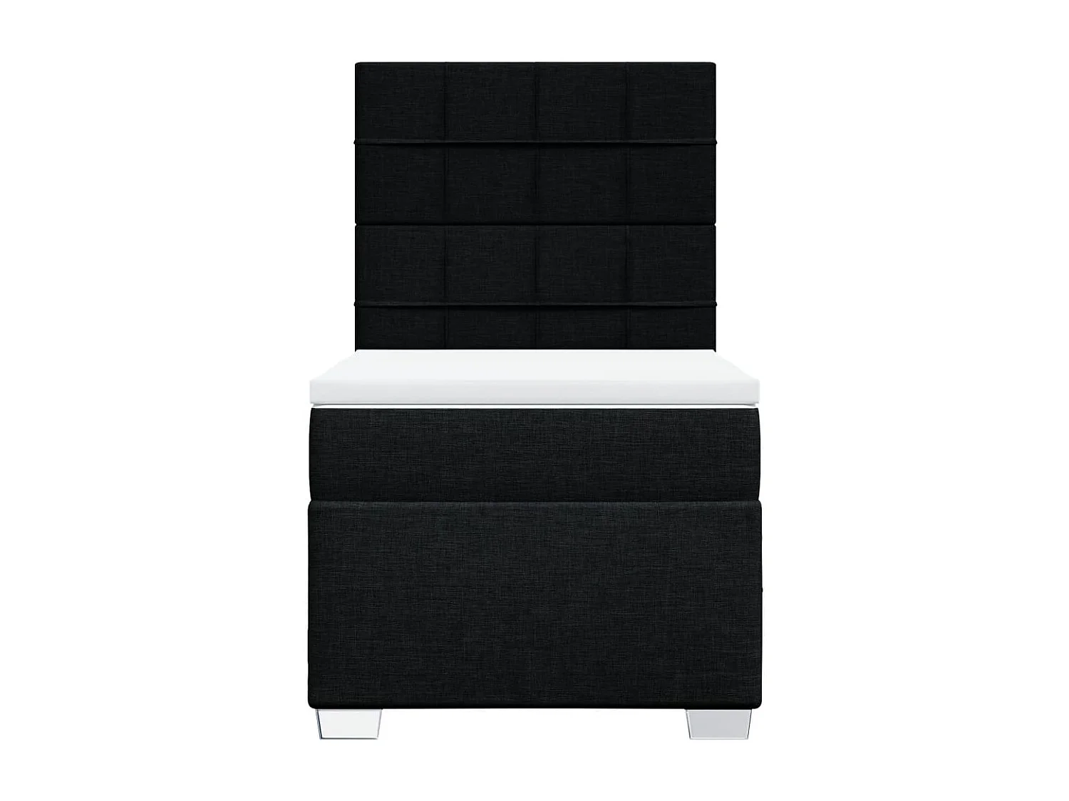 Boxspringbett mit Matratze Schwarz 90x190 cm Stoff