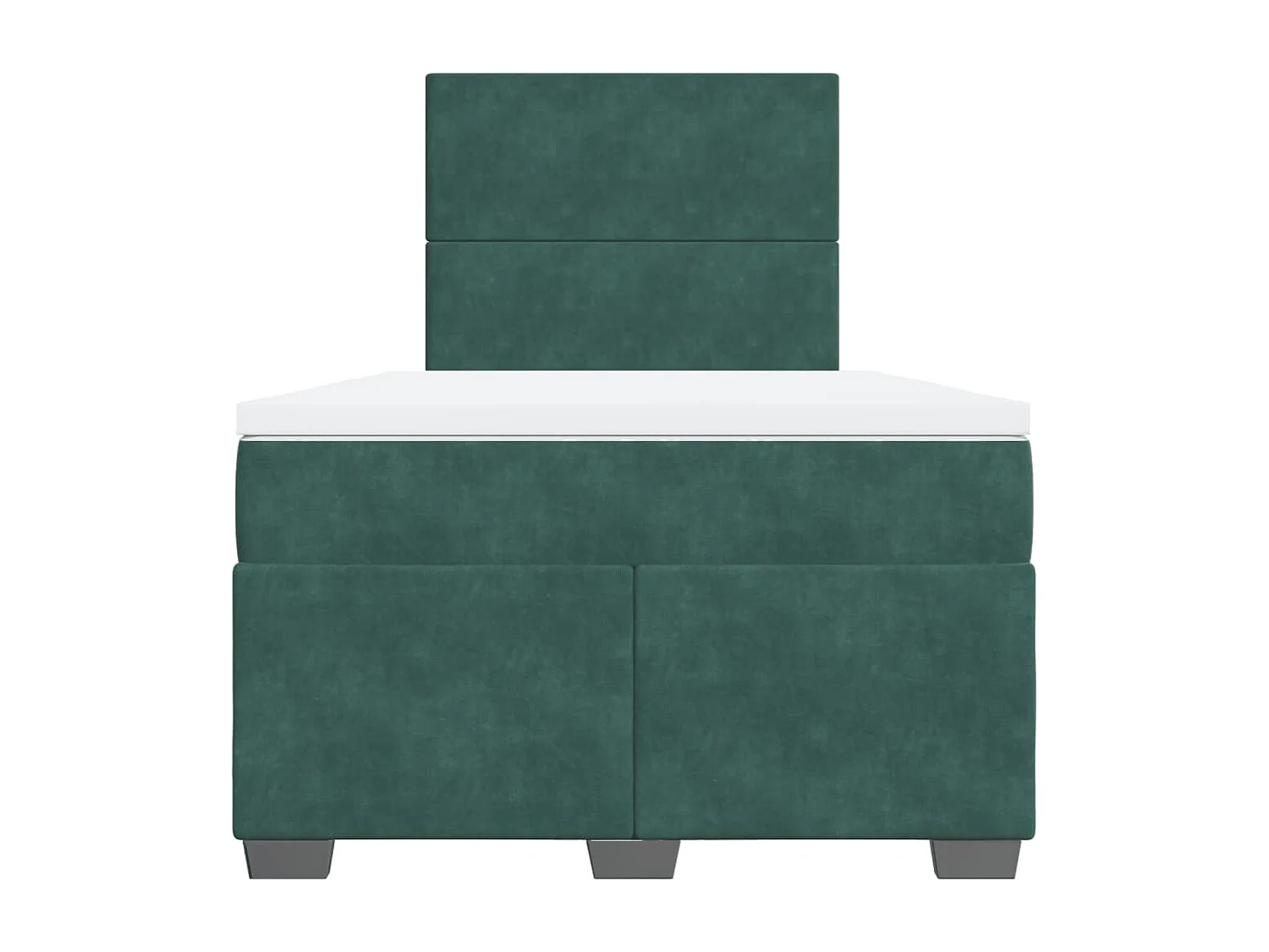 Sommier à lattes de lit et matelas Vert foncé 120x200cm Velours