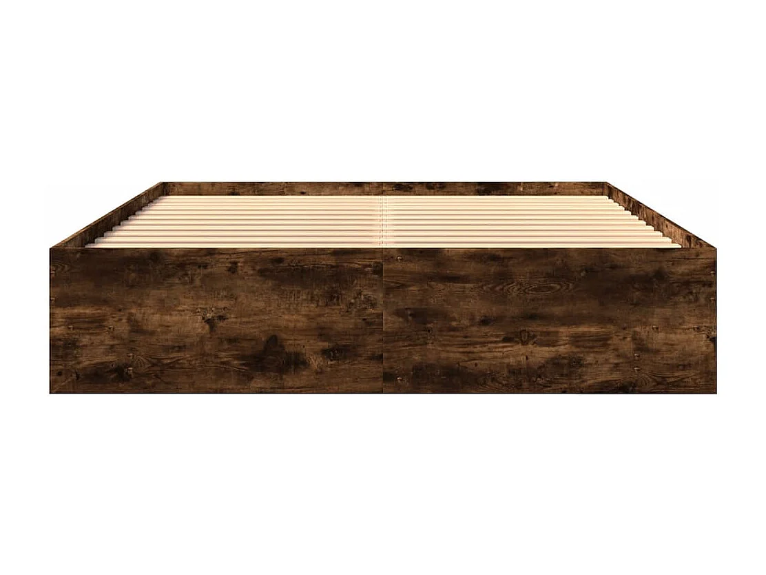Bedframe zonder matras hout gerookt eikenkleurig 160x200 cm