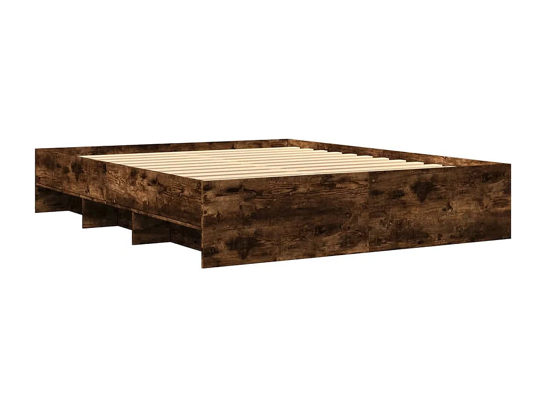 Bedframe zonder matras hout gerookt eikenkleurig 160x200 cm