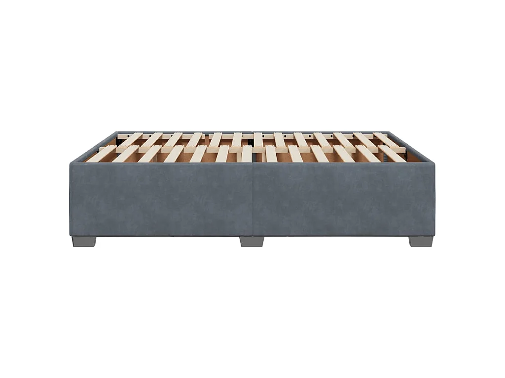 Bedframe zonder matras 160x200 cm fluweel donkergrijs