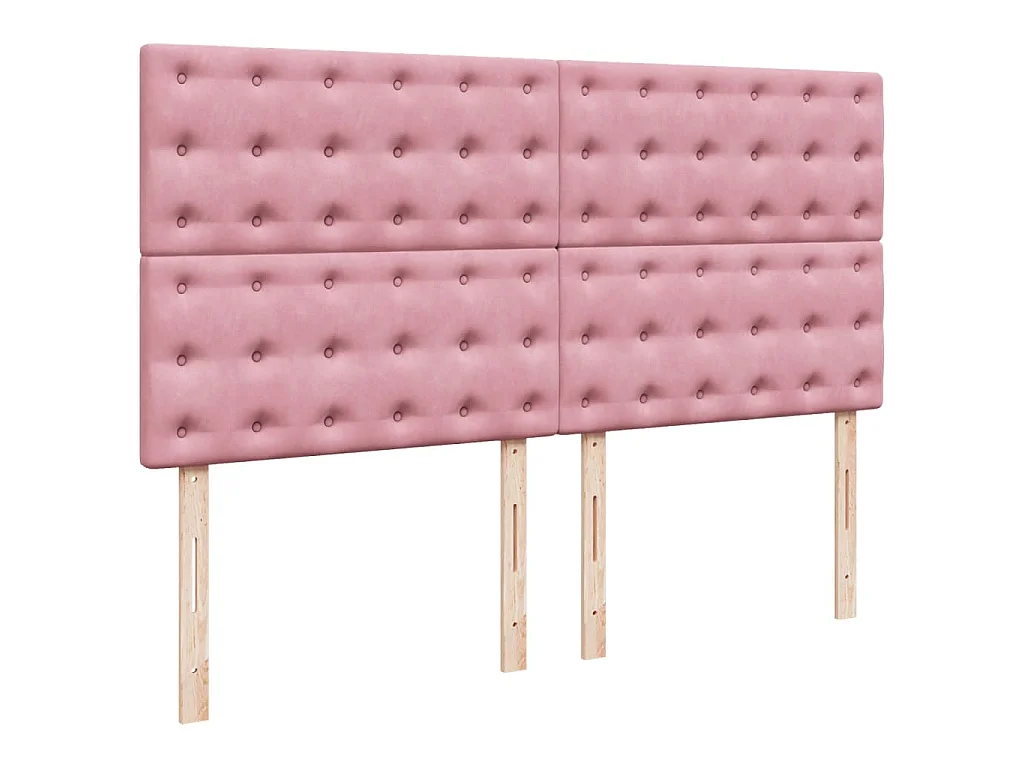 Sommier à lattes de lit avec matelas Rose 200x200 cm Velours