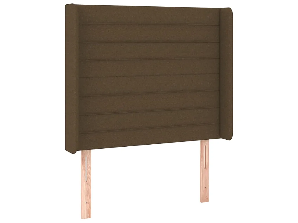 Boxspring met matras en LED stof donkerbruin 80x200 cm