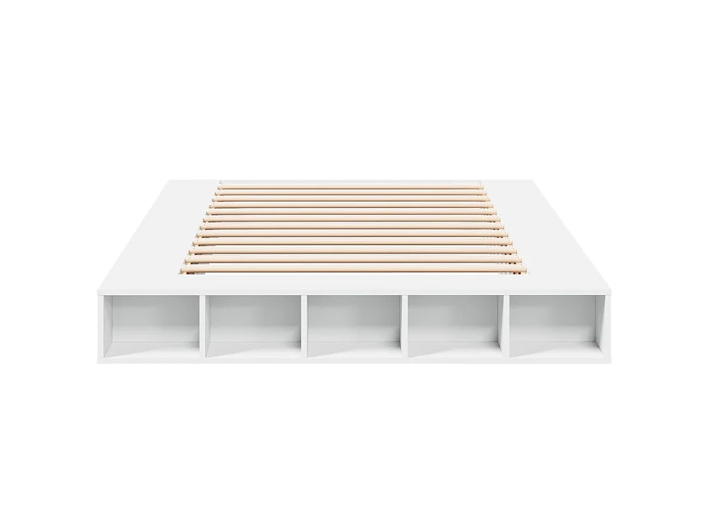 Cadre de lit sans matelas blanc 160x200 cm