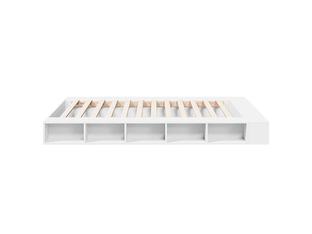 Cadre de lit sans matelas blanc 160x200 cm