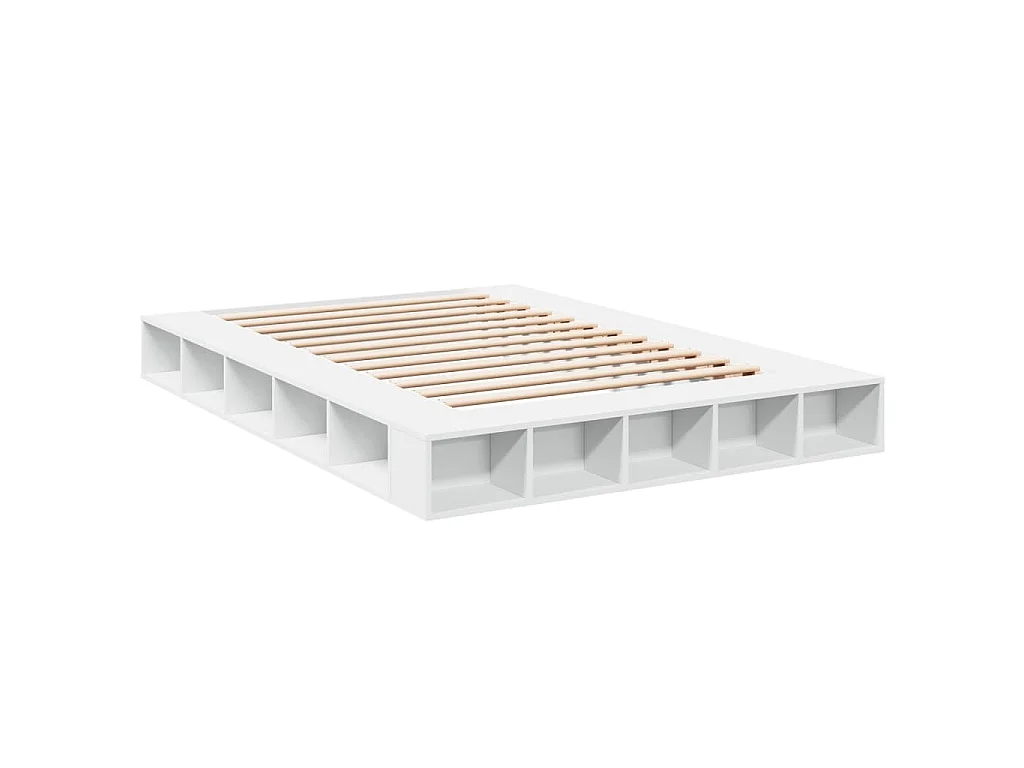 Cadre de lit sans matelas blanc 160x200 cm