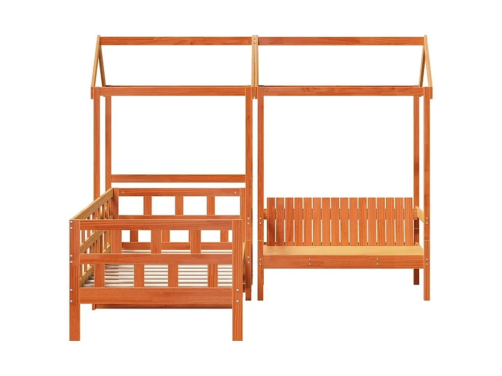 Ensemble de lit de jour avec toit sans matelas 80x200 cm