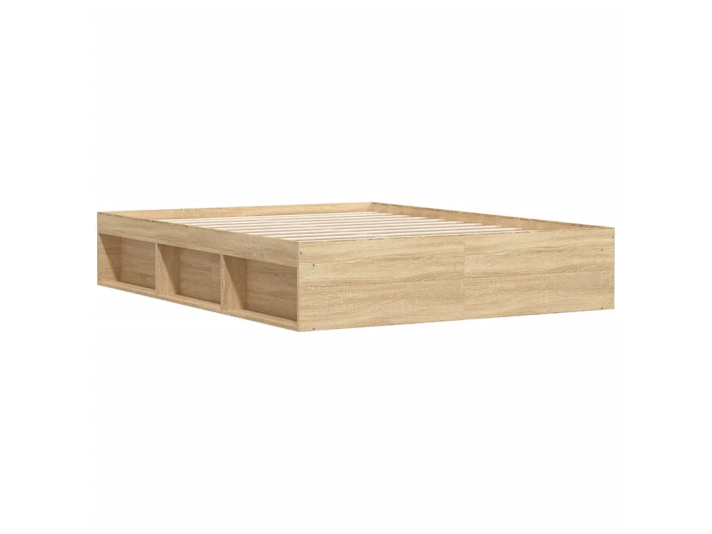 Cadre de lit sans matelas chêne sonoma 140x200 cm